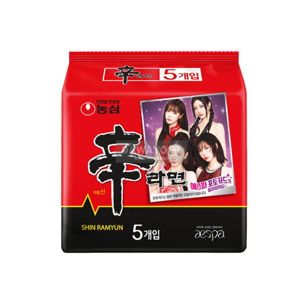 [Domestic use] Nongshim aespa photo card Shin Ramyun multi 600g (120g*5)