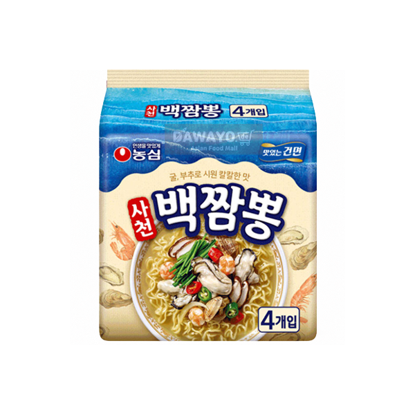 !Sale! [내수용] 농심 사천 백짬뽕 멀티 376g (94g*4)