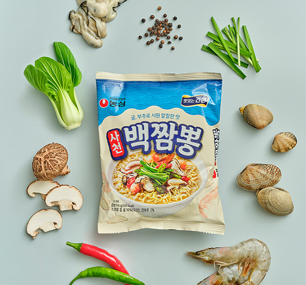 !Sale! [내수용] 농심 사천 백짬뽕 멀티 376g (94g*4)