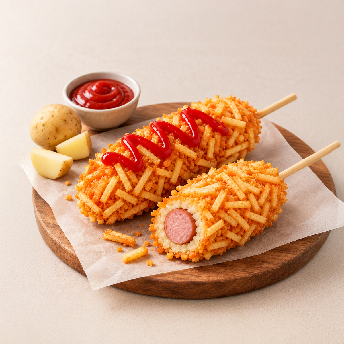 Wang Pflanzlicher Hotdog im Kartoffelmantel 400 g (80 g × 5)