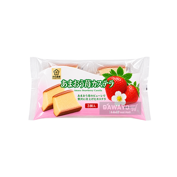 Sakuraseika Premium Erdbeer-Kastella, 3 Stück, 105 g
