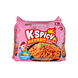 K SPICY Gebratene Instantnudeln mit Carbonara-Geschmack 488 g (4 × 122 g)