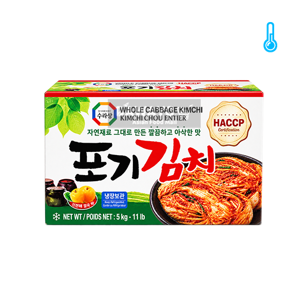 Surasang Namdo-style Whole Cabbage Kimchi 5kg (International Food Hygiene BRC Certified)