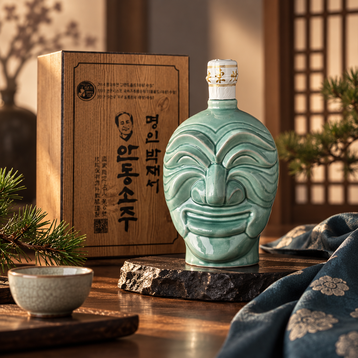 Meongin Andong Yangban-Tal Keramik Ilpum Soju 400ml