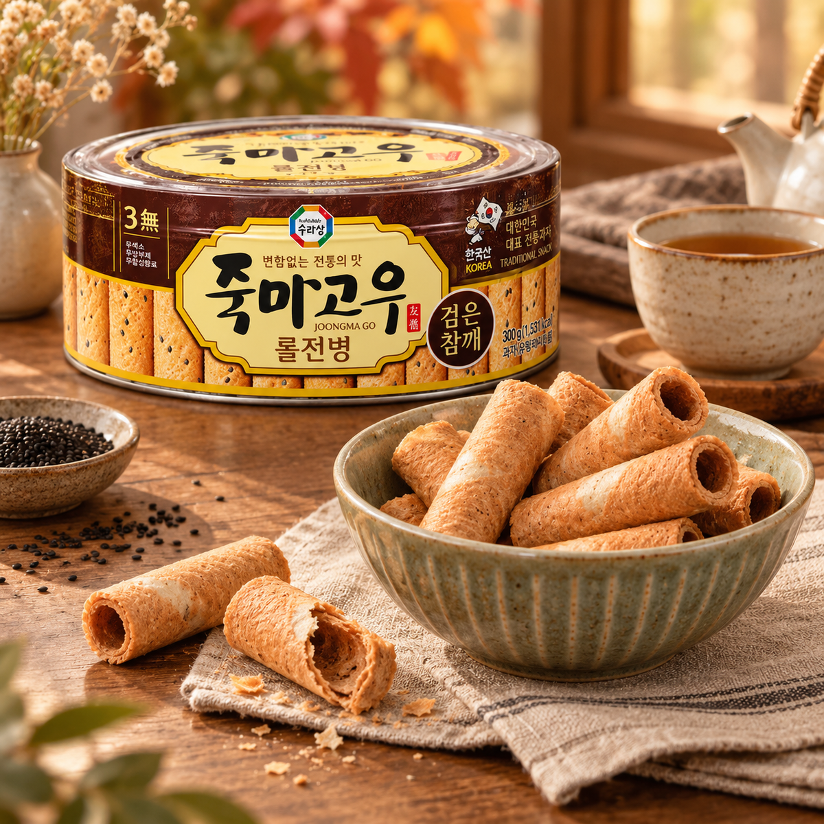 죽마고우 롤전병(검은참깨) 365g