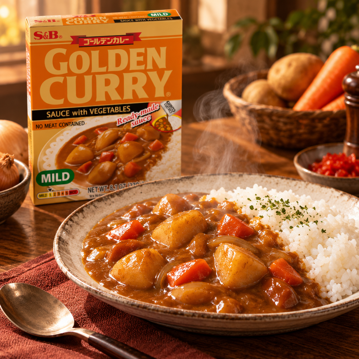 S&B Currysauce mit Gemüse – Mild 230 g
