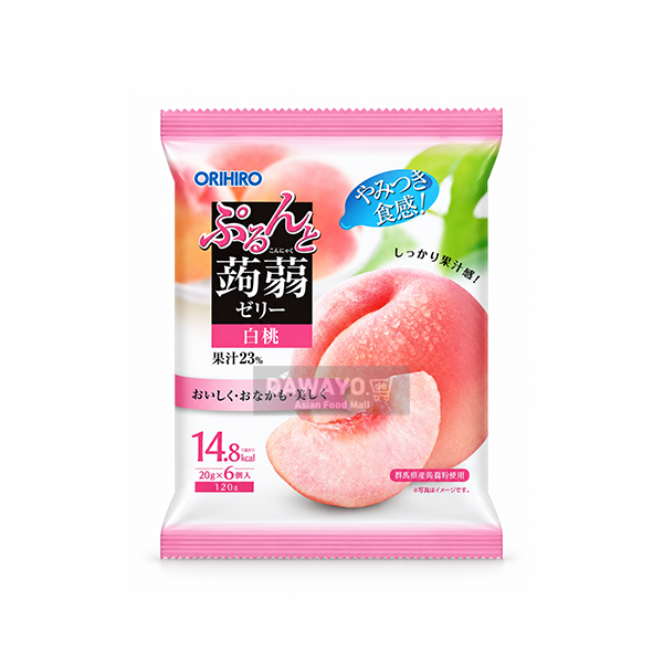 !sale! 오리히로 건강에 좋은 곤약 젤리 복숭아맛 120g