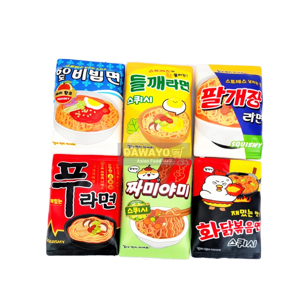 스트레스 해소! 라면&과자 패러디 스퀴시 13.5*9.5cm (이미지 랜덤 발송)