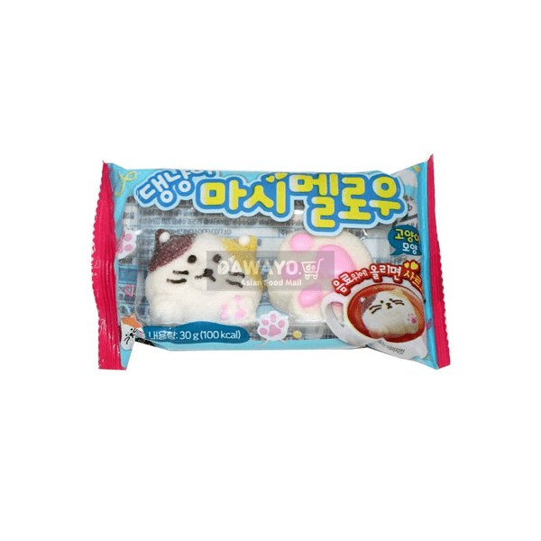 음료위에 올리면 사르르 댕냥이 마시멜로우 (고양이 모양) 30g*6