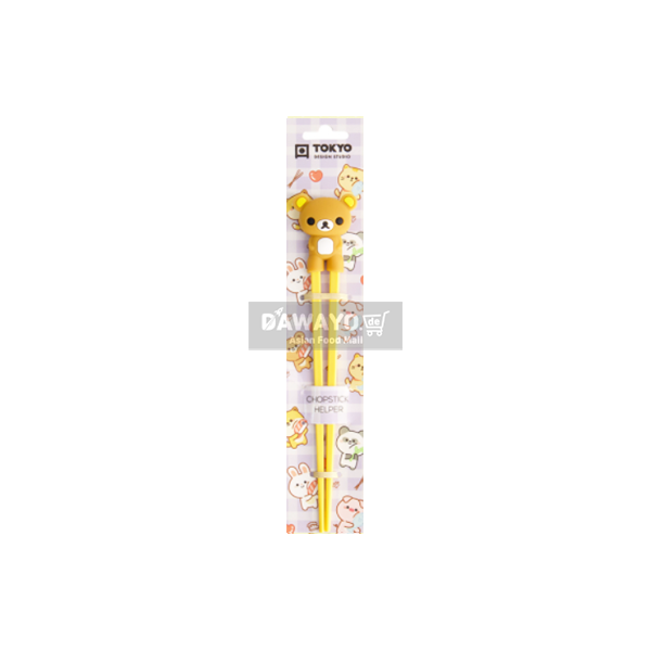 일본식 곰 캐릭터 연습용 젓가락 22cm (brown/ dark brown/ white 랜덤 발송)