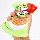 Stress relief! Squishy designed like a pack of instant noodles (parody), 12 x 14 cm (random design)
