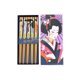 5er-Geschenkset japanischer Essstäbchen (zufällige Motive)