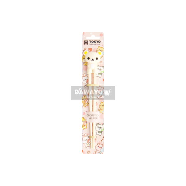 일본식 곰 캐릭터 연습용 젓가락 22cm (brown/ dark brown/ white 랜덤 발송)