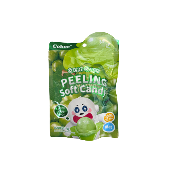 Cokoc Weiche Bonbons – Grüner-Trauben-Geschmack 75 g