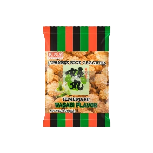 Amanoya Himemaru Reiscracker mit Wasabi-Geschmack, 85 g