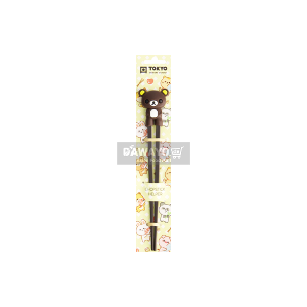 일본식 곰 캐릭터 연습용 젓가락 22cm (brown/ dark brown/ white 랜덤 발송)