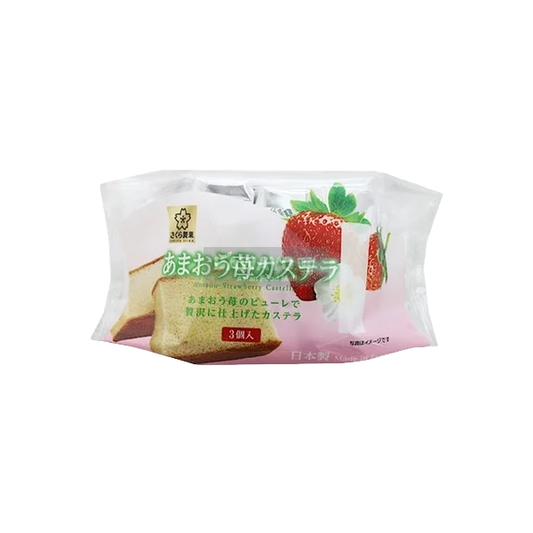 Sakuraseika Premium Erdbeer-Kastella, 3 Stück, 105 g