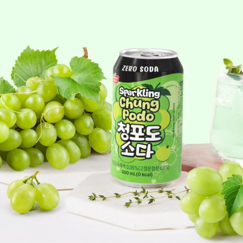 유담 청포도 소다 제로 350ml (Pfand)
