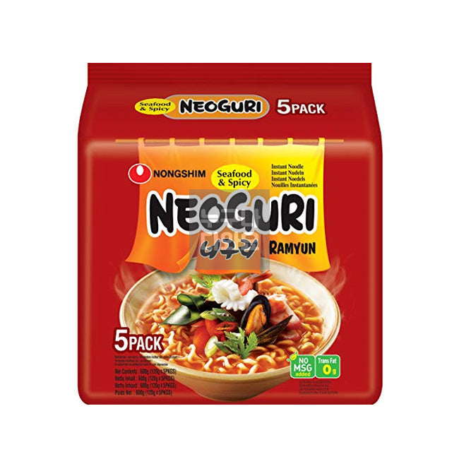 농심 너구리 매운맛 멀티 600g(120g*5)