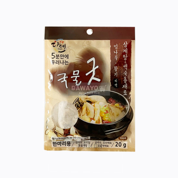 Daye Suppenbasis für Samgyetang & Baeksook, 20g (1 Beutel)
