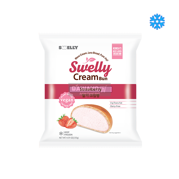 Swelly Strawberry Cream Bread 130g, bursting with strawberry flavor
