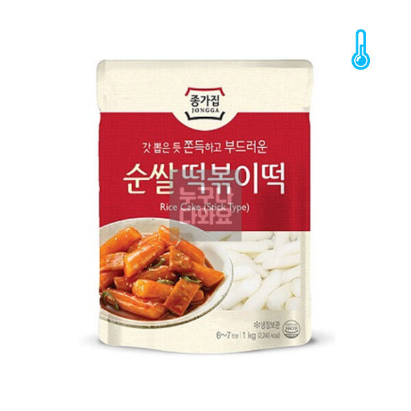 Jongga Jip Pure Rice Tteokbokki Tteok 1kg