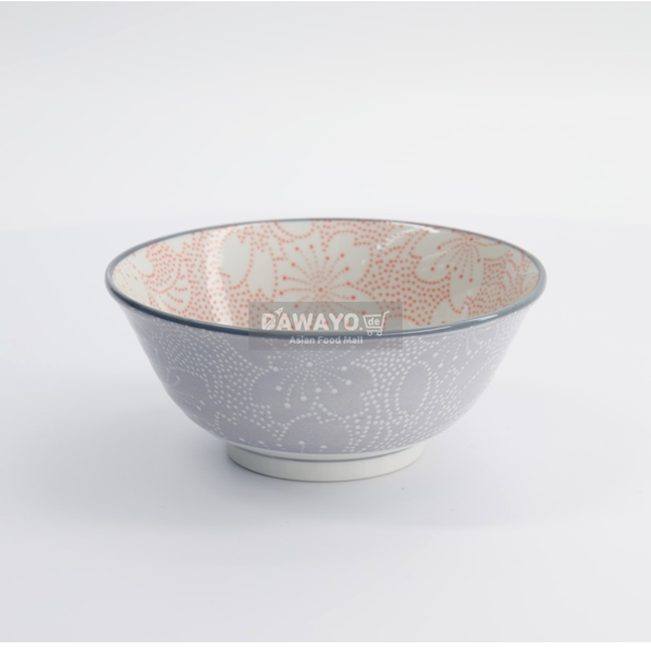 Sakura Dot Mix-Schale 14.8x6.8cm (Rot/Grau)