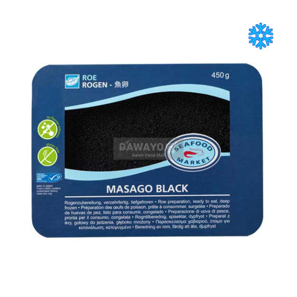 Seafood Market Masago Schwarz 450g (MSC-zertifiziert, glutenfrei)