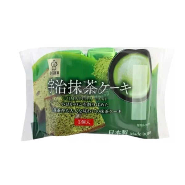 Sakura Confectionery Premium Matcha Castella Cake, 3 pieces, 130g