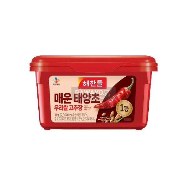 [내수용] 해찬들 태양초 매운 고추장 1kg