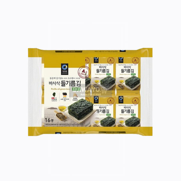 Chungjungone Sesamöl knuspriges Nori-Algenblatt 16 Stück 64g (4g*16)