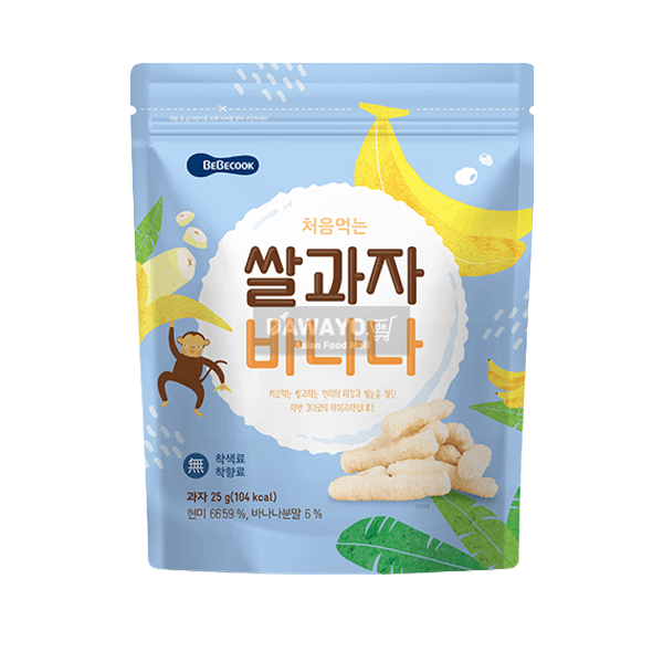 BeBecook First Rice Snack Banana 25g
