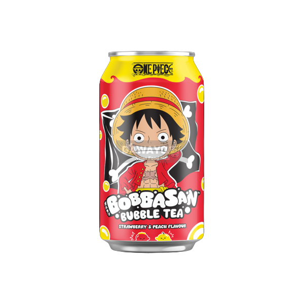Bobasang Bubble Tea Erdbeere & Pfirsich 320ml (One Piece-Ruffy) (mit Pfand)