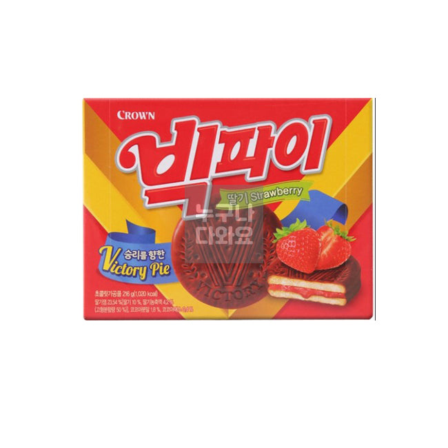 크라운 빅파이 딸기맛 216g 12개입