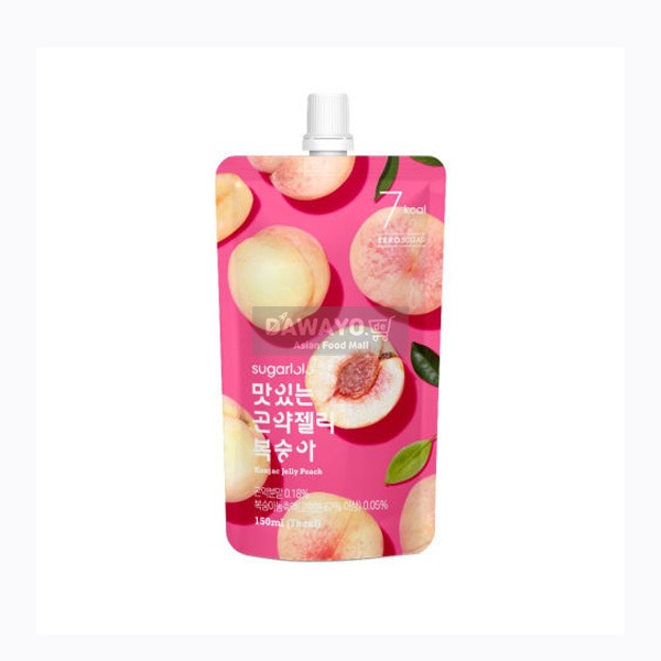 1+1 Sugaroro Leckeres Konjak-Gelee Pfirsichgeschmack 150g