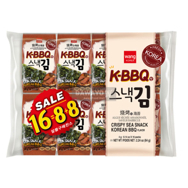 wang K-BBQ Teriyaki-Snack-Kim 64g (4g*16 Packungen)