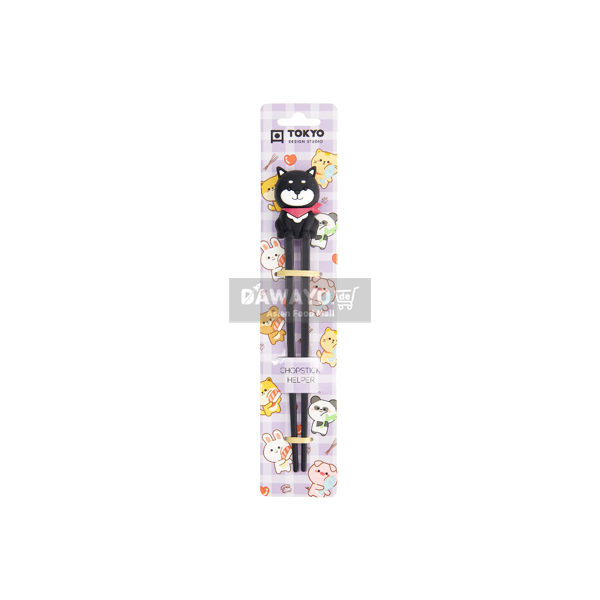 일본식 시바견 캐릭터 연습용 젓가락 22cm (색상 랜덤발송 yellow/black/brown)