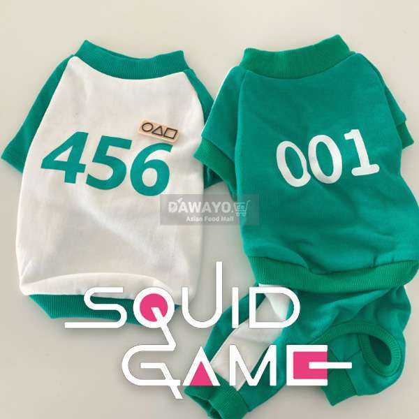 Squid Game Sonderartikel! Teilnehmer-Kostüm für Hunde 1 (S/M/L)