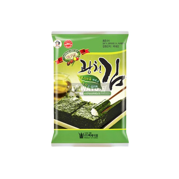 Gwangcheon Olivenöl Grüner Tee Ganze Algenblätter 25g