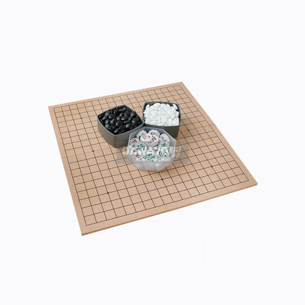 Six Brothers 50-Year Tradition Foldable Reversible Go and Janggi Board Set (Includes Go Stones, Janggi Pieces) (40cm*40cm*0.9cm)