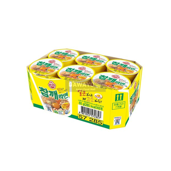 [내수용] 오뚜기 참깨라면 작은컵 1BOX (65g*6개입)