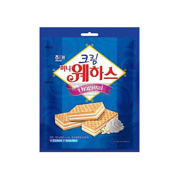 [Inlandsprodukt] Haitai Cream Mini Wafers 150g Großpackung