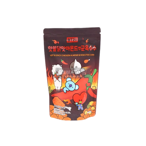 BT21 Hot Buldak Almond & Roasted Corn 180g