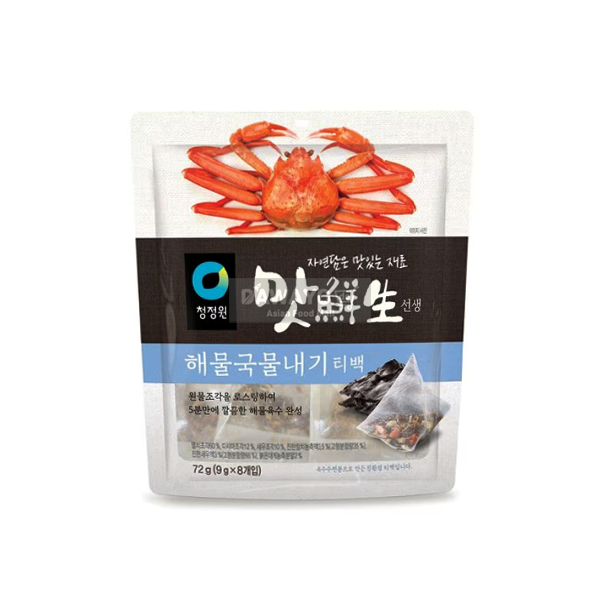 [내수용] 청정원 맛선생 해물국물내기 티백 72g (9g*8)