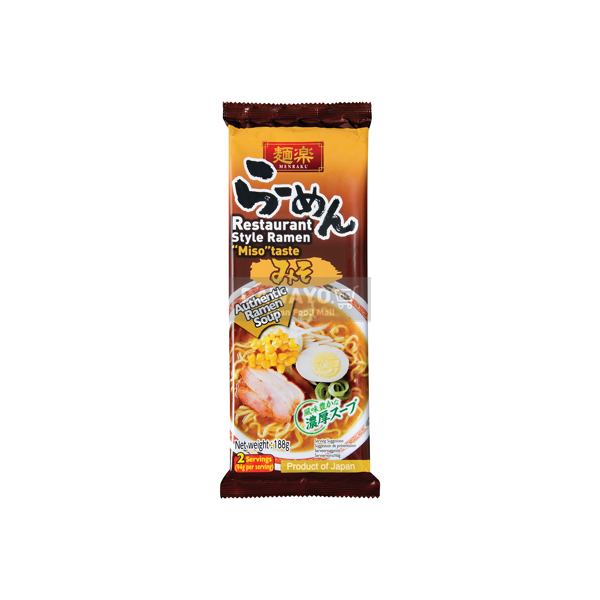 Menraku Restaurant Style Ramen Miso-Geschmack 188g