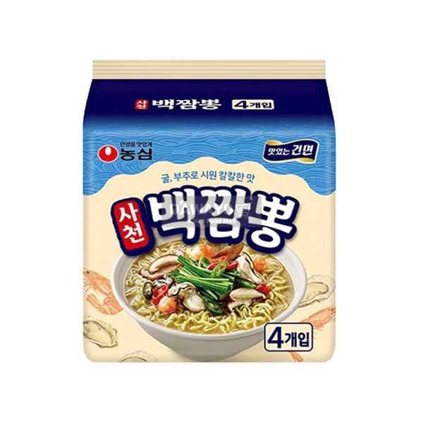 [내수용] 농심 사천 백짬뽕 멀티 376g (94g*4)