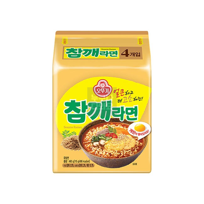 [내수용] 오뚜기 참깨라면 멀티 460g(115g*4)