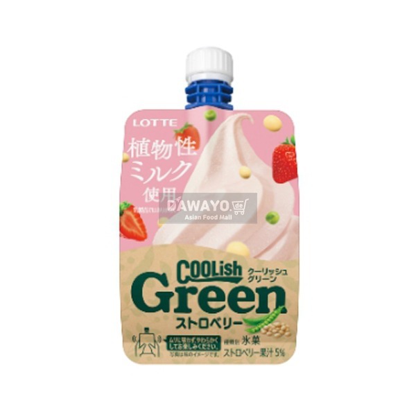 롯데 쿨리시 그린 딸기맛 아이스크림 135ml (해동 상태로 배송되어도 환불 불가, 재냉동해서 드셔주세요~!)