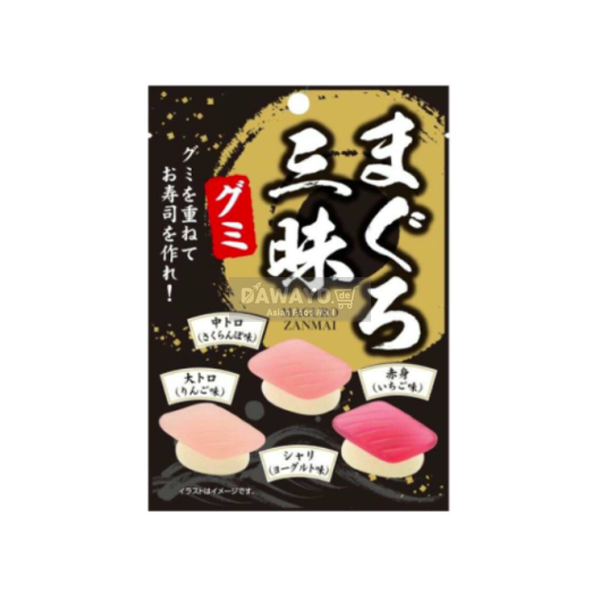 Creet 스시모양 젤리 (체리, 사과, 딸기맛) 60g