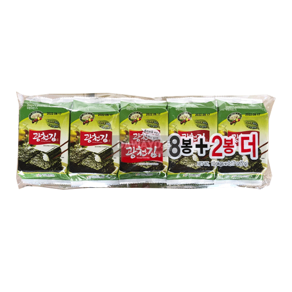 Kwangcheon Olivenöl Grüner Tee Lunch-Seetang 8+2 50g (5g*10)